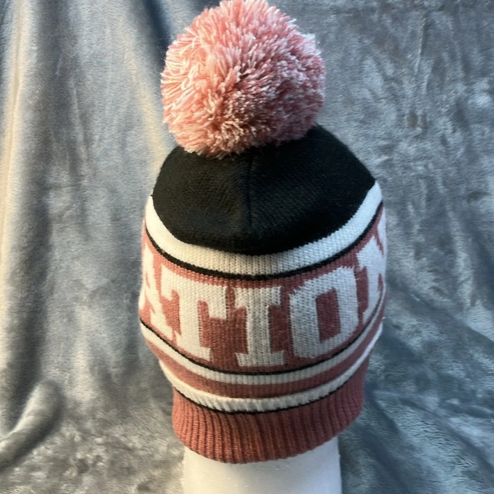 Pink Nation Knit Hat with Pom - Picture 8 of 10